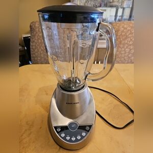 BLACK & DECKER BL1900 5 Speed 550W Blender‎ 6 Cup Glass Jar Silver